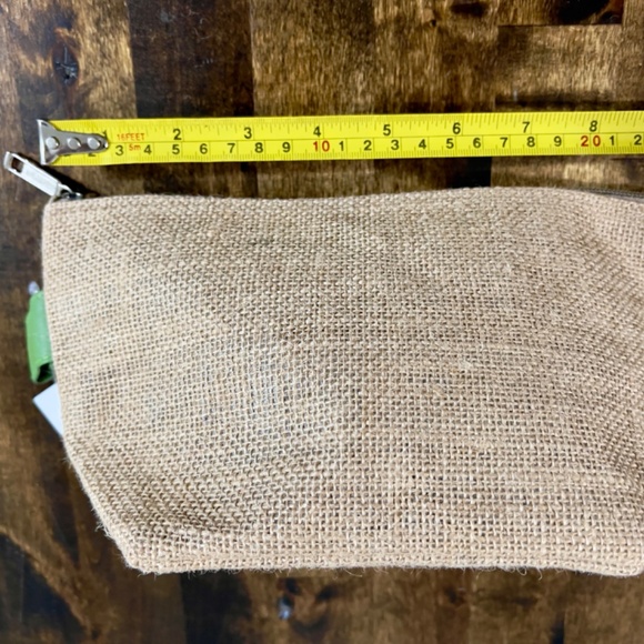 buckhead betties Jute Zipper Bag Khaki Summer Beach - Picture 9 of 10